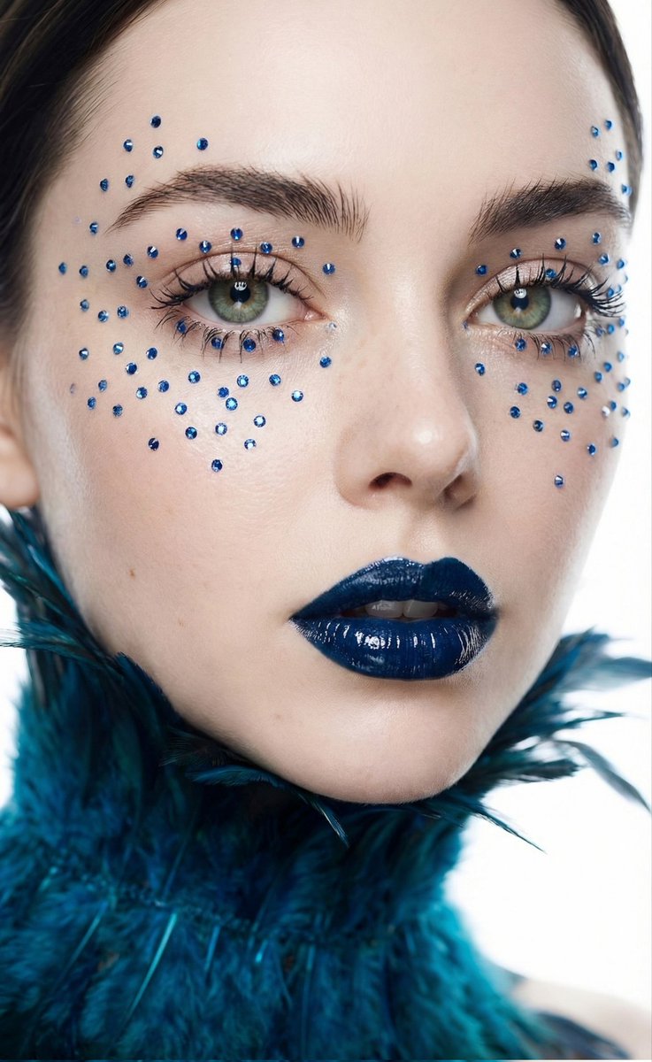 Sapphire Tear Beauty Portrait