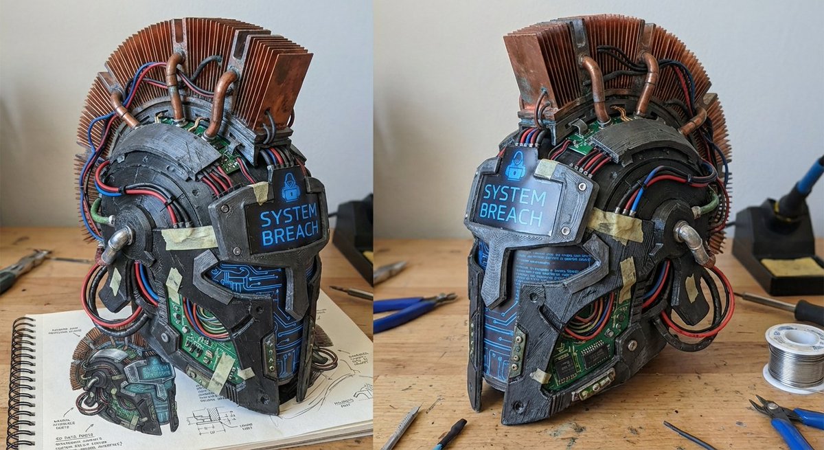 3D Printed Netrunner Helmet