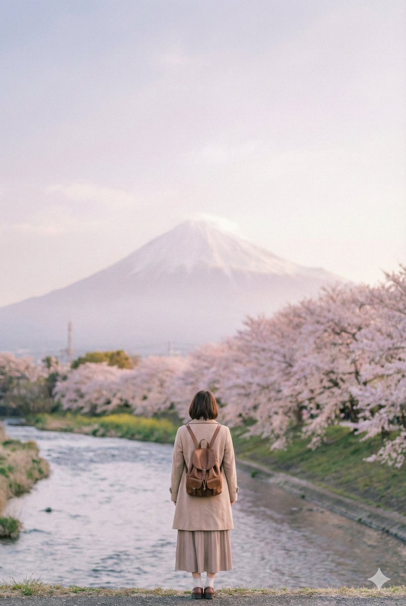 Soft Japanese Landscape Back View