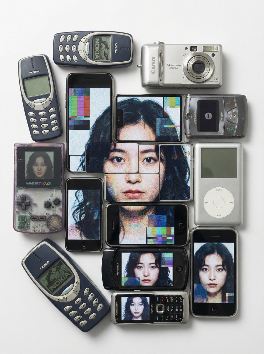 Vintage Electronics Mosaic Portrait
