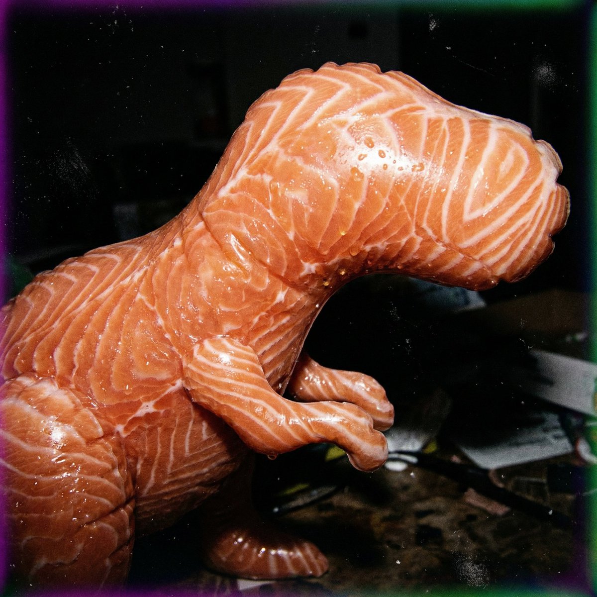Raw Salmon T-Rex Macro Horror Visualizer
