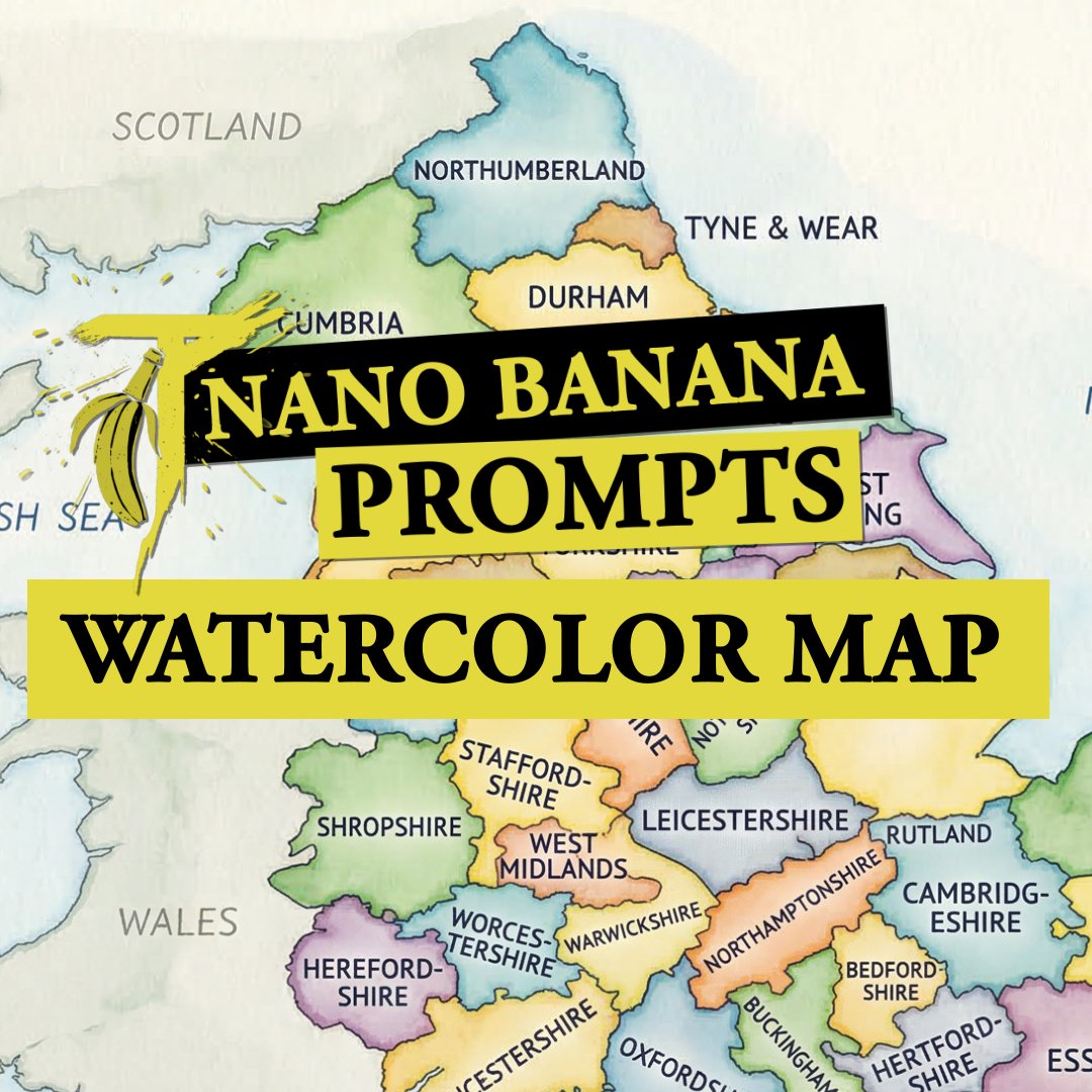 Watercolor Style Country Map Illustration