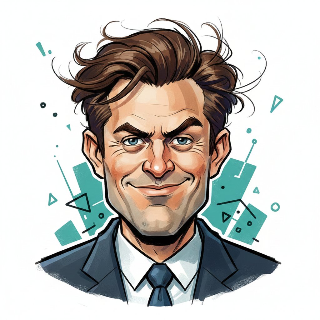 Confident Caricature Portrait Art