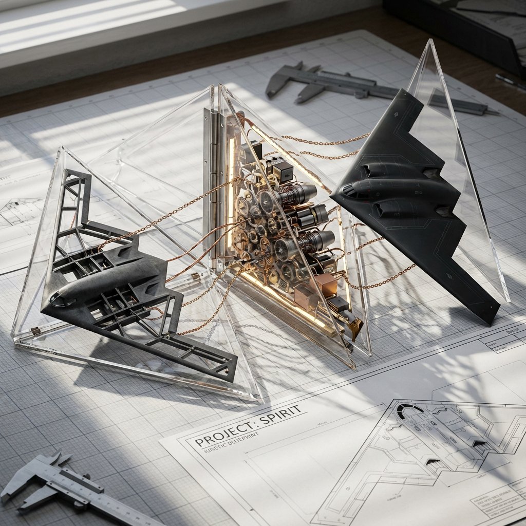 Kinetic Blueprint Machine Assembly Diorama