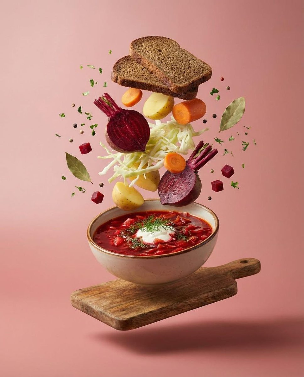 Surreal Floating Borscht Photography