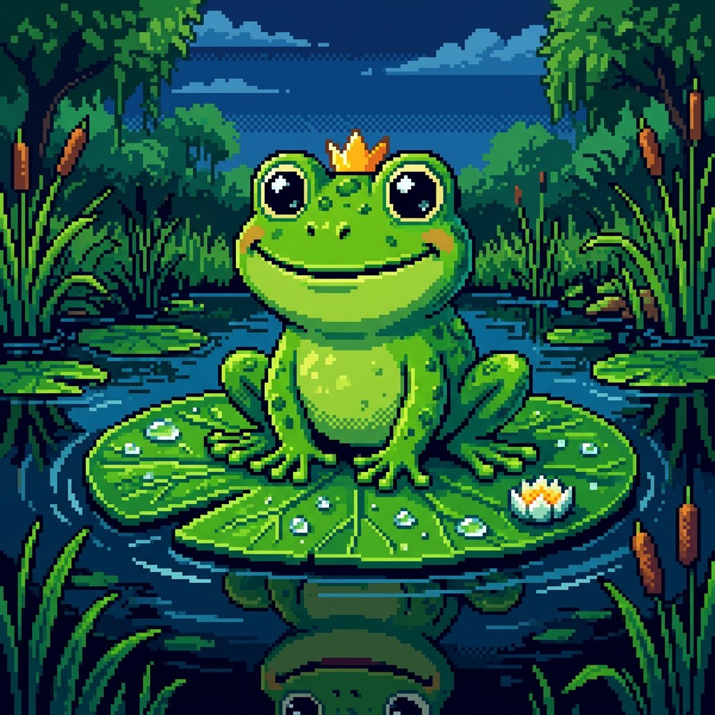 Cartoon Animal Pixelated Image