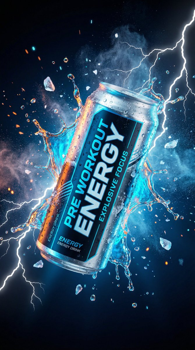 Hyper-Realistic Energy Drink Explosion