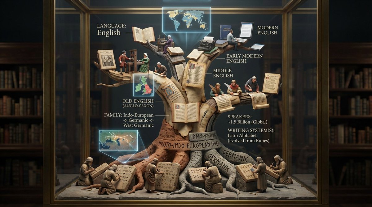 Language Family Tree Evolution