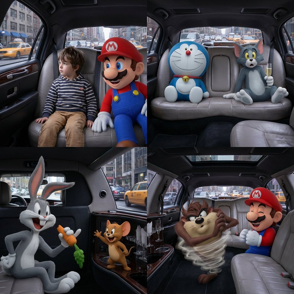 NYC Four Split Screen Portraits