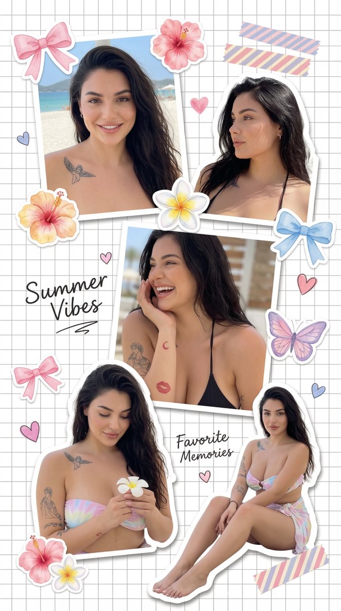 Dreamy Scrapbook Girl Collage