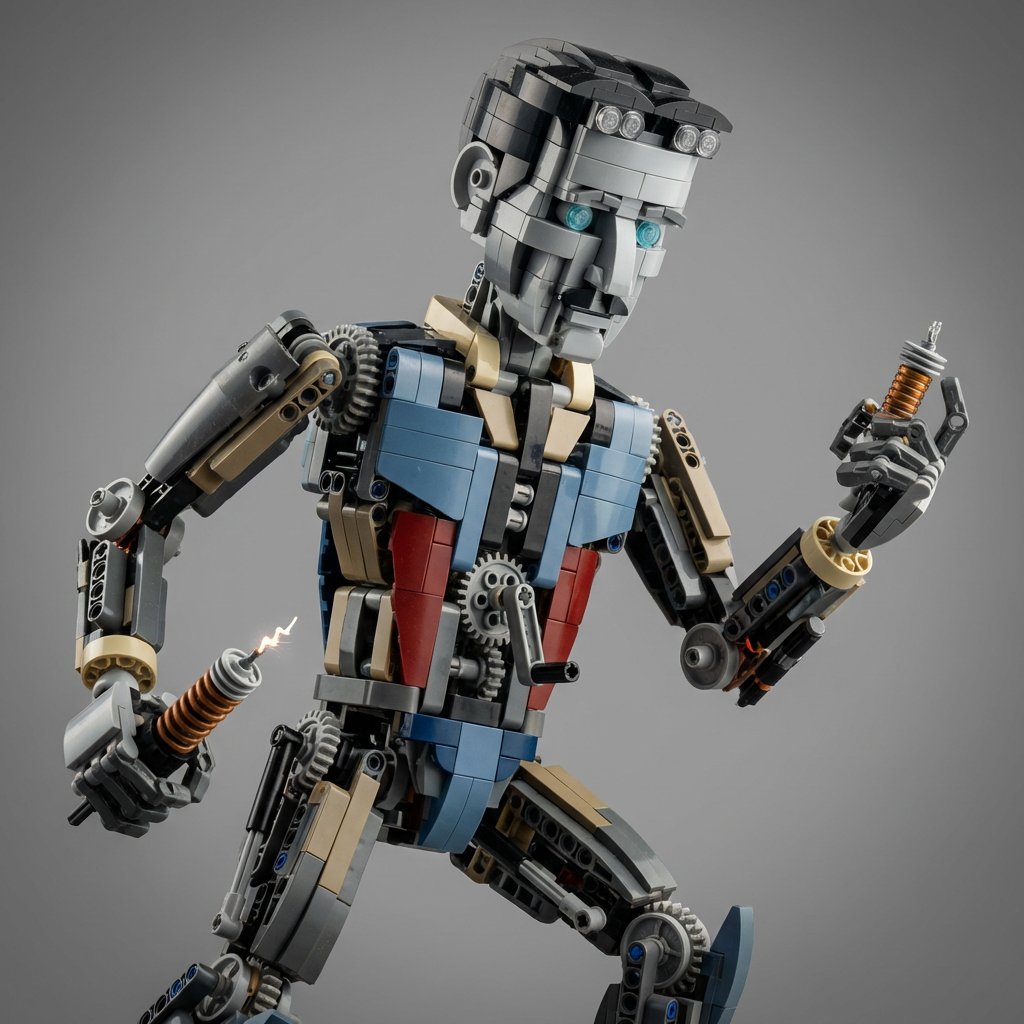 LEGO Tesla Mech Portrait