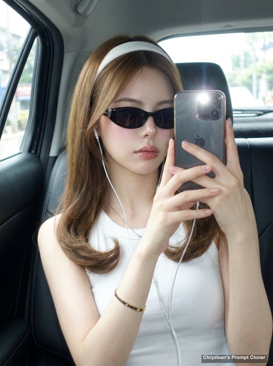 Hyper Realistic Car Mirror Selfie