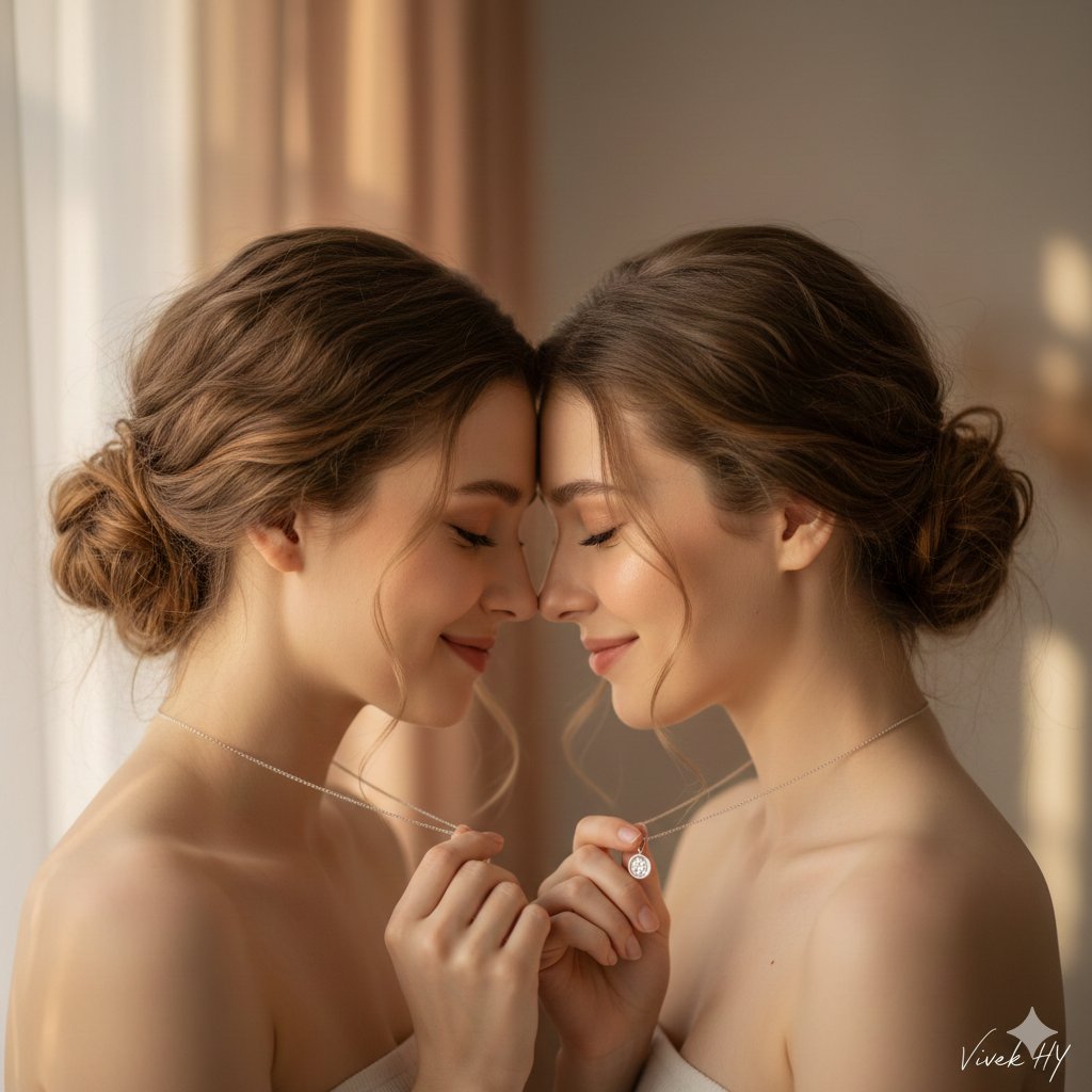 Cinematic Twin Sisters Portrait