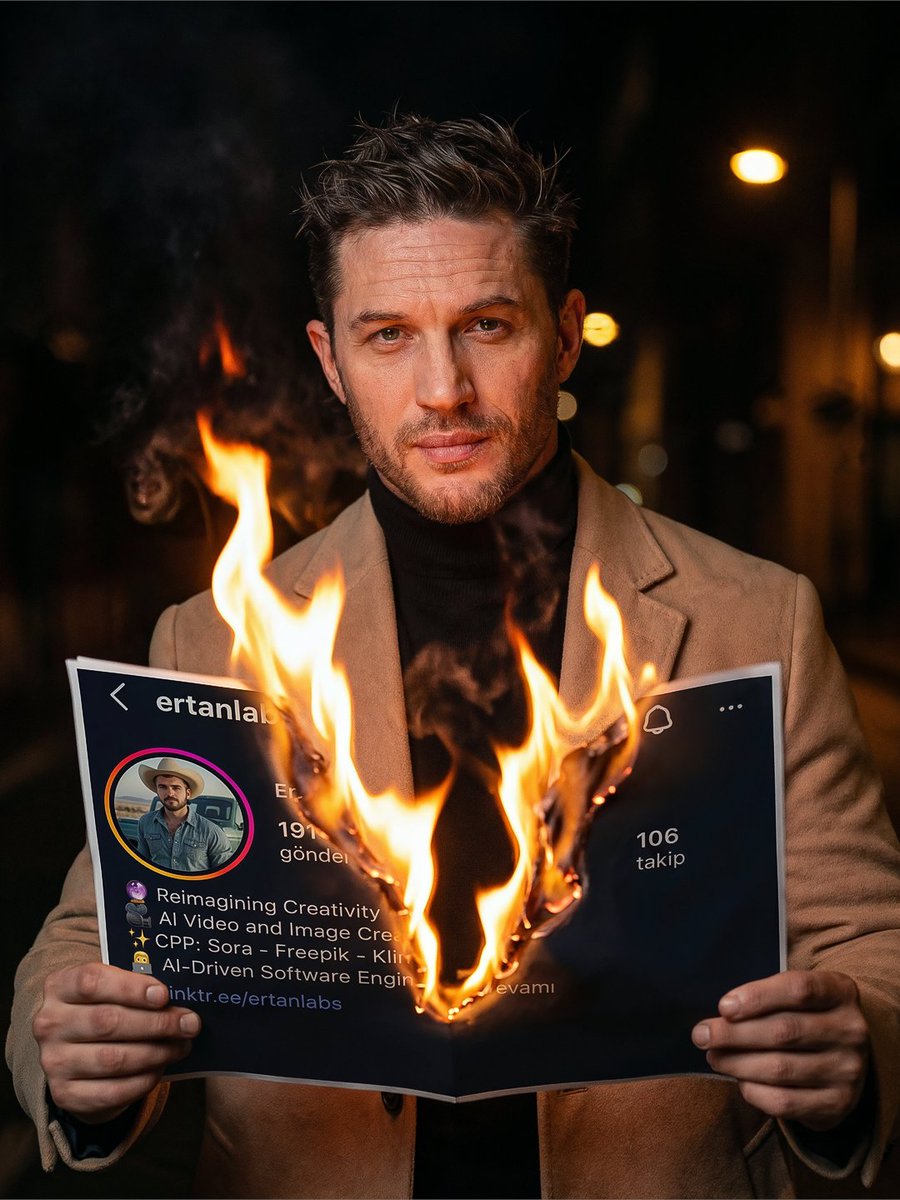Burning Social Profile Fashion Portrait