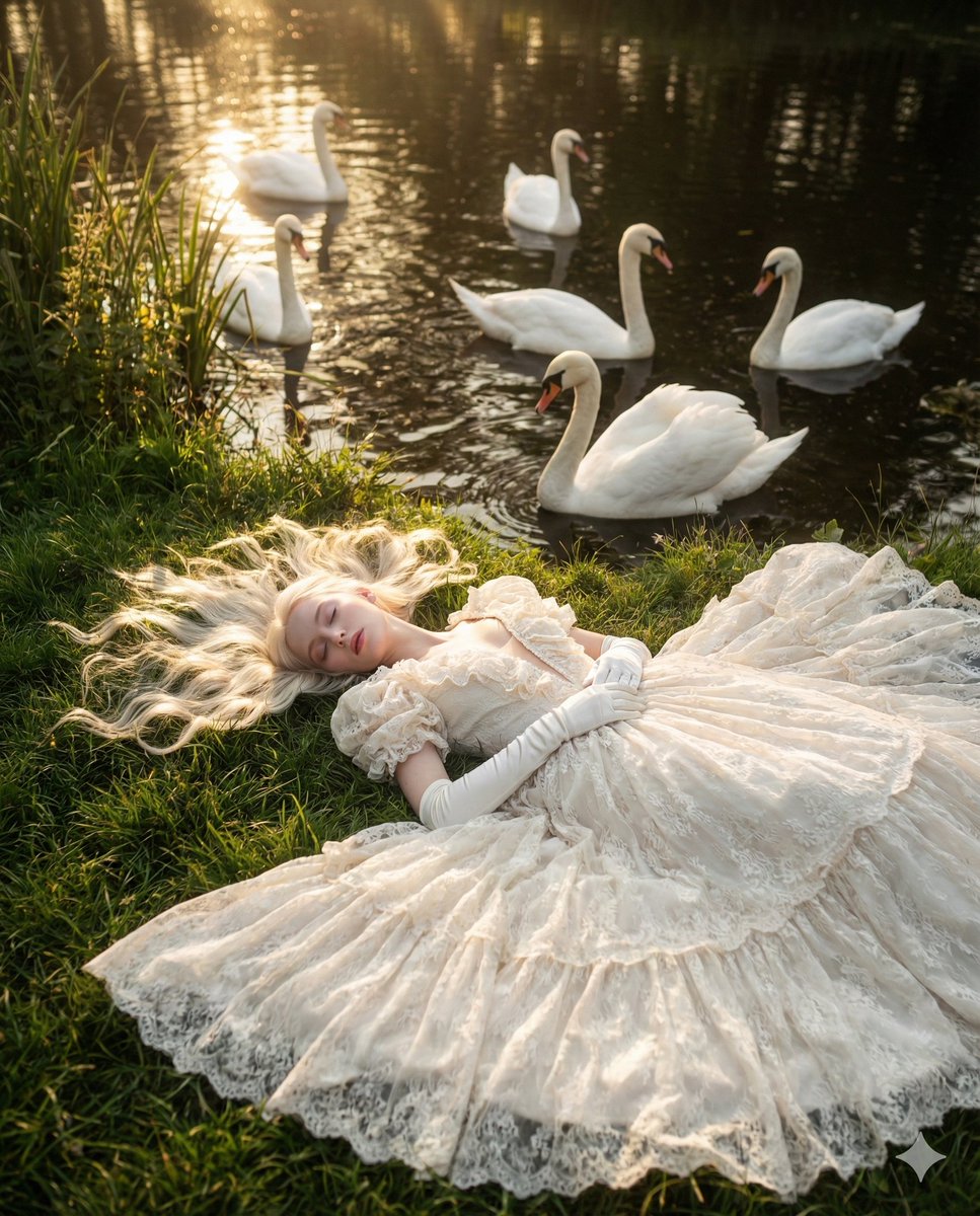 Ethereal Swan Maiden Portrait