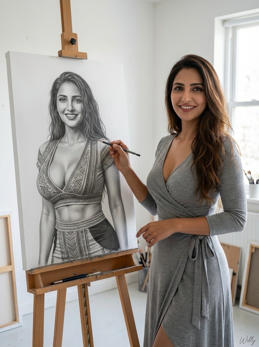 Artist with Her Self-Portrait