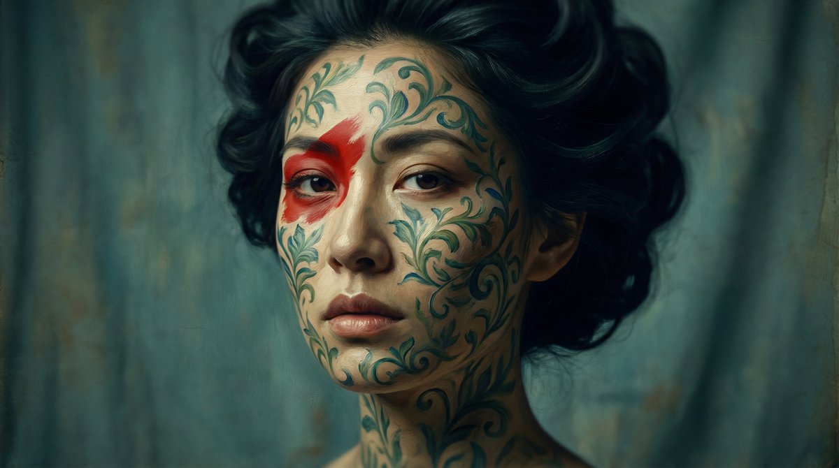 Botanical Skin Art Portrait