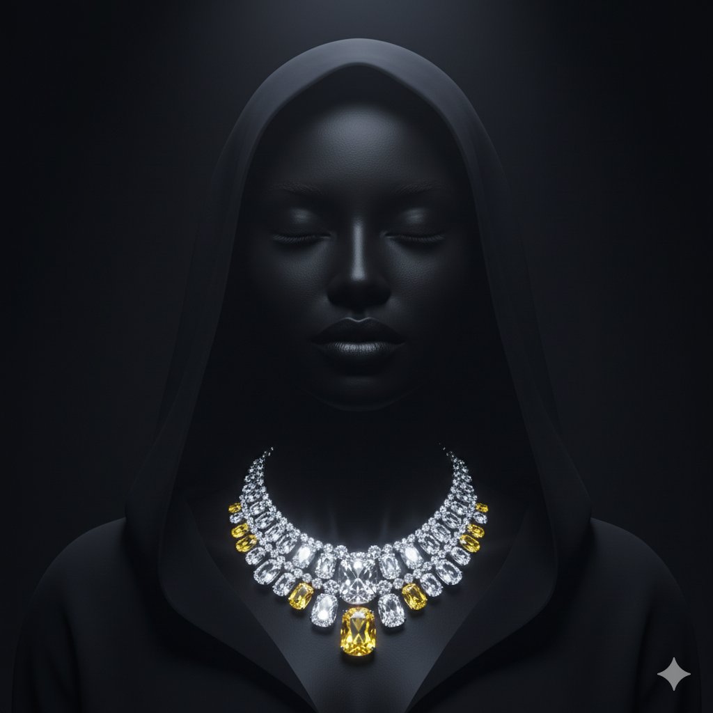 Dramatic Low-Key Jewelry Portrait