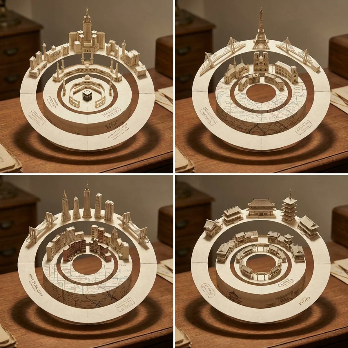 Papercraft City Gimbal Art