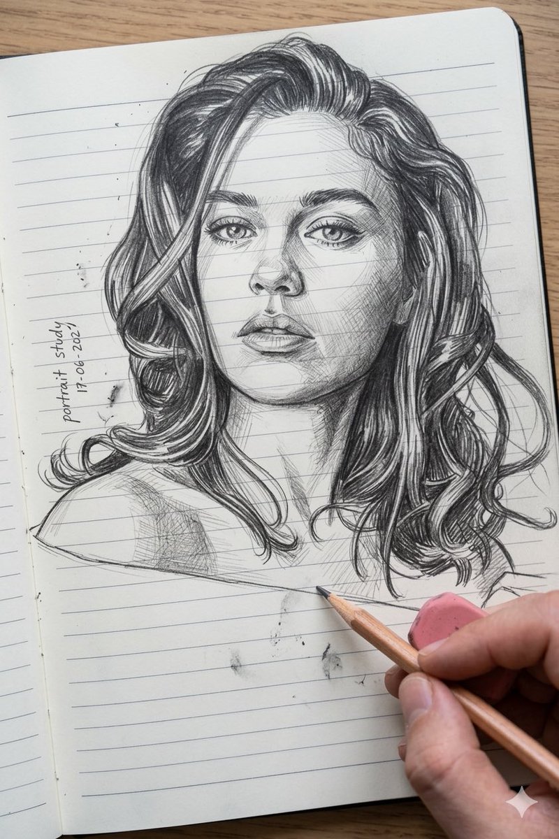 Pencil Sketch Face Art