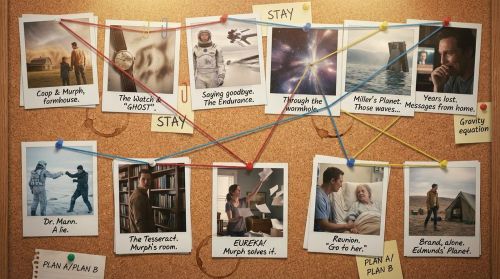 Turn movie into a series of Polaroid photos pinned to a cork board