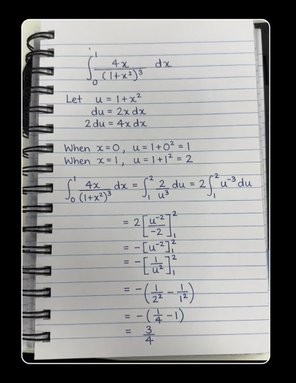 Solve math question on notebook