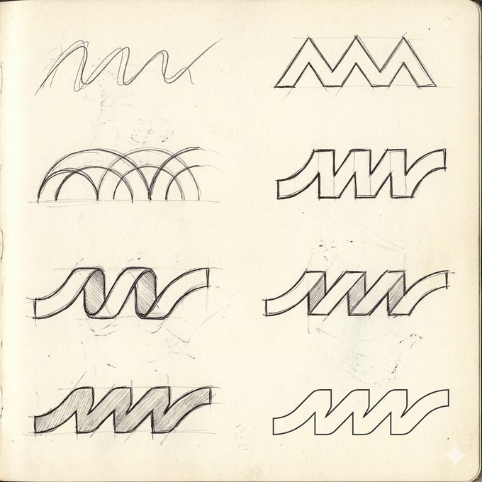 Restore sketches from logo