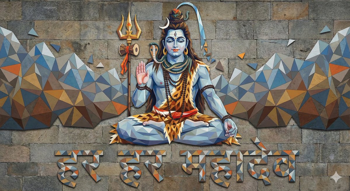 Triangular Mahadev Divine Art