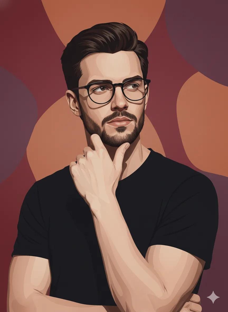 Bold Vector Confidence Portrait