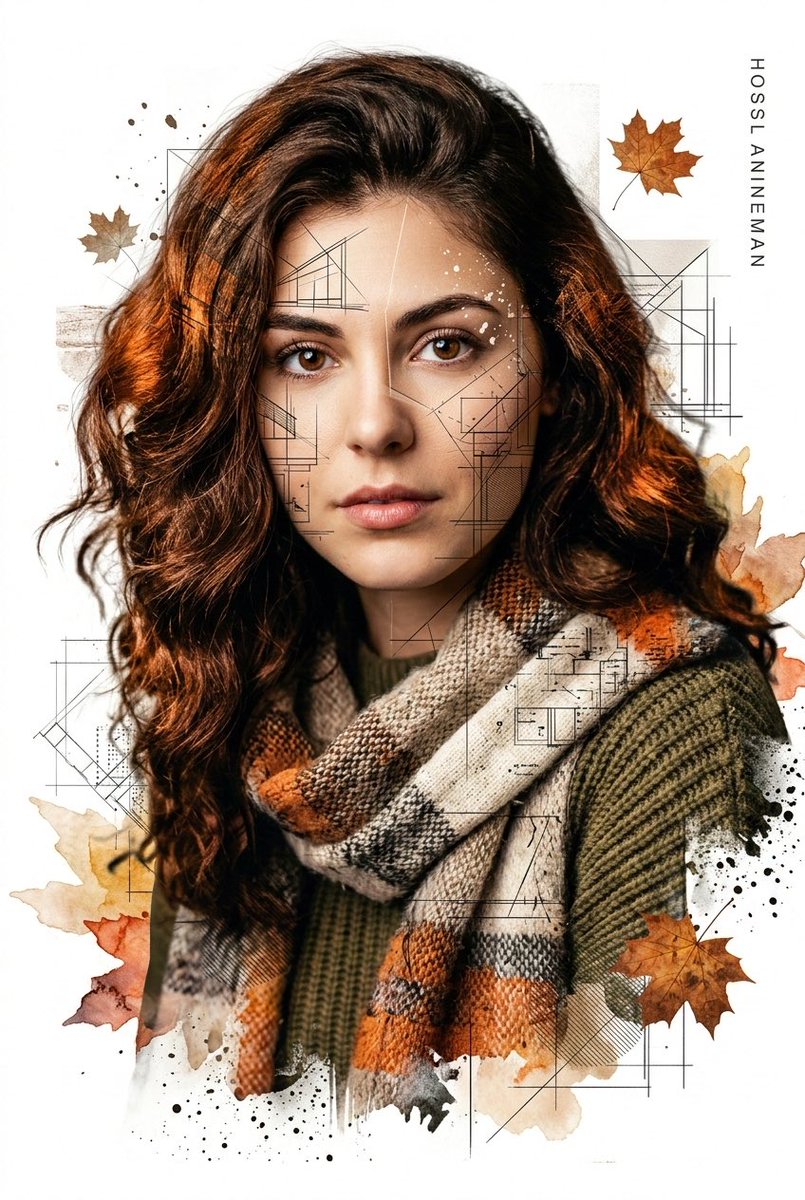 Autumn Portrait Art Poster