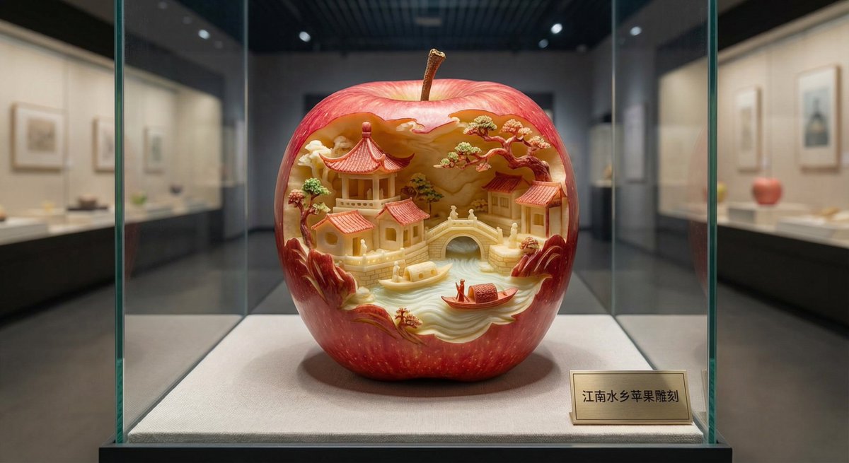 Apple Carved Into Jiangnan