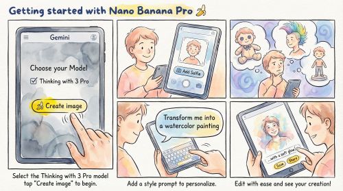 Watercolor-ink style series comic