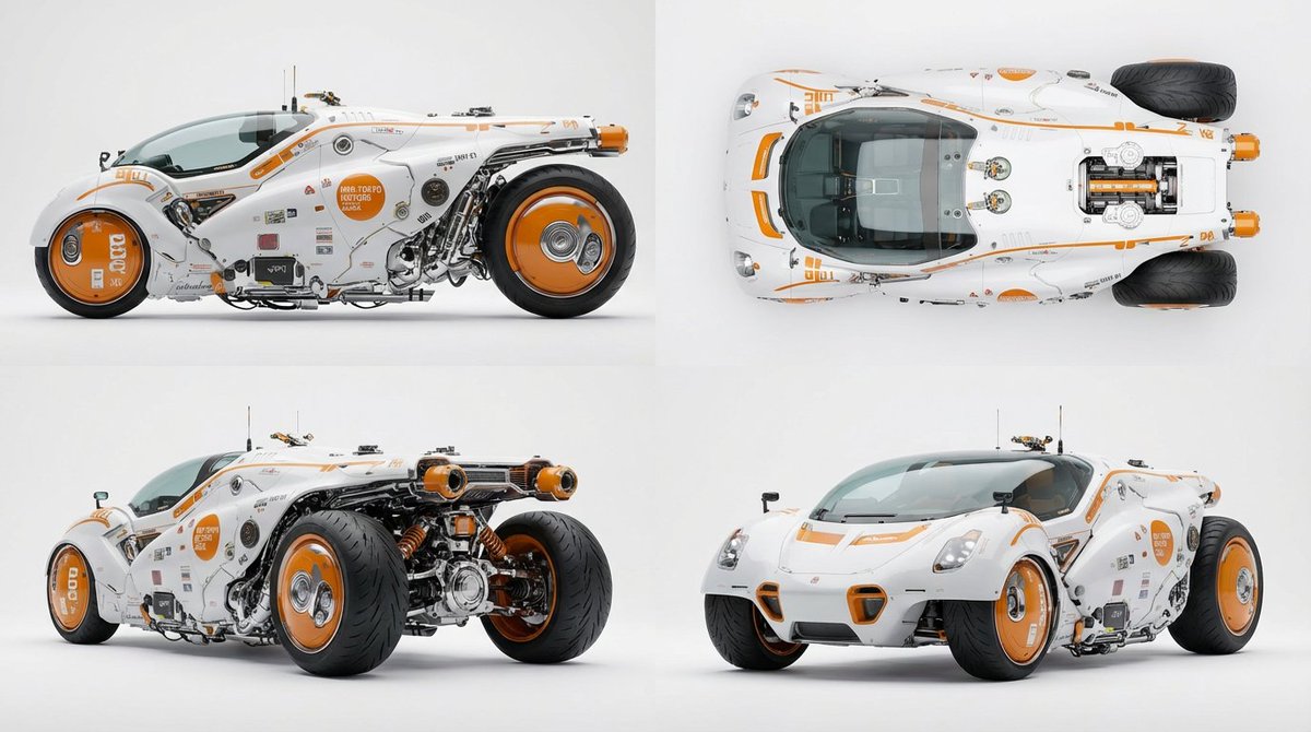 Sports Car Four View Sheet