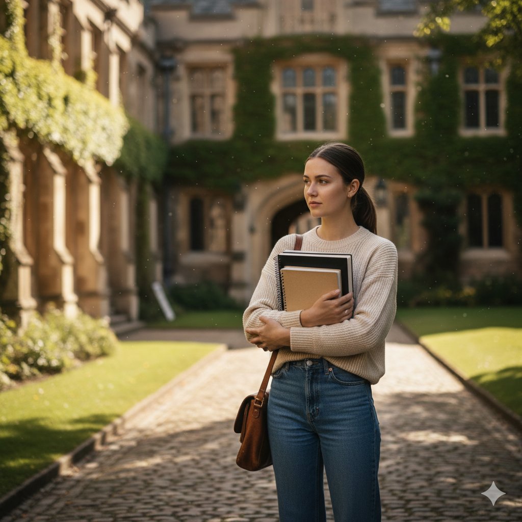 Beautiful University Freshman Girl Portrait
