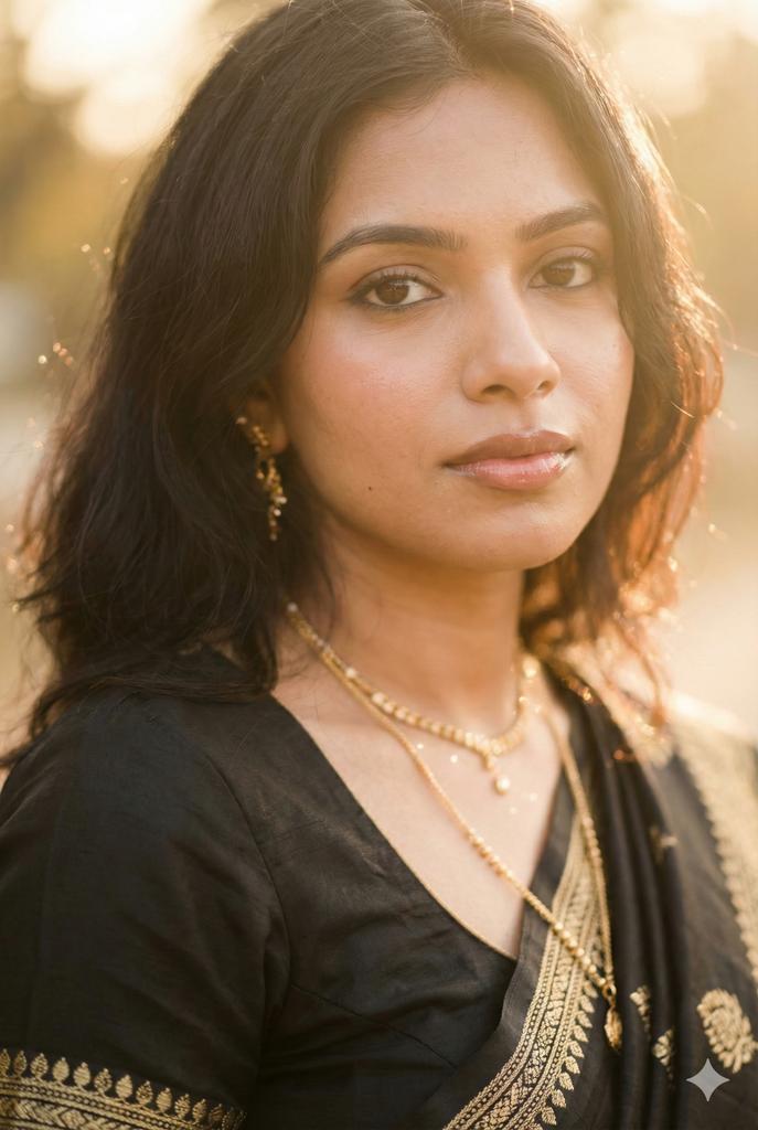 Soft Glam Saree Portrait Close-Up