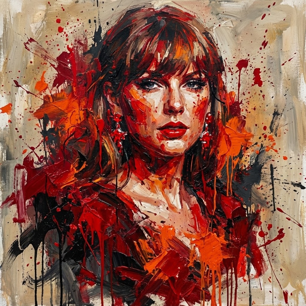 Explosive Abstract Expressionist Portrait