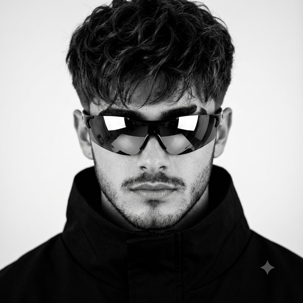 Monochrome Fashion Editorial Portrait