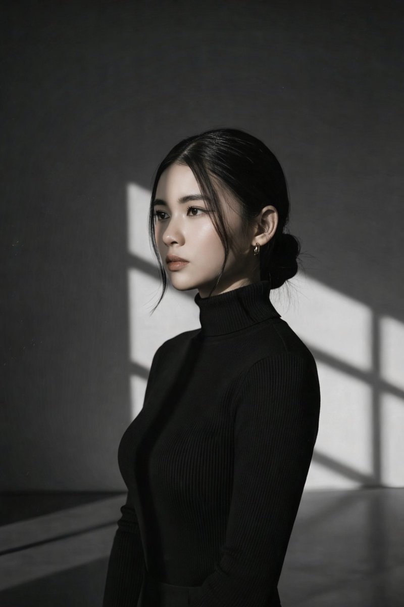 Cinematic Black and White Portrait