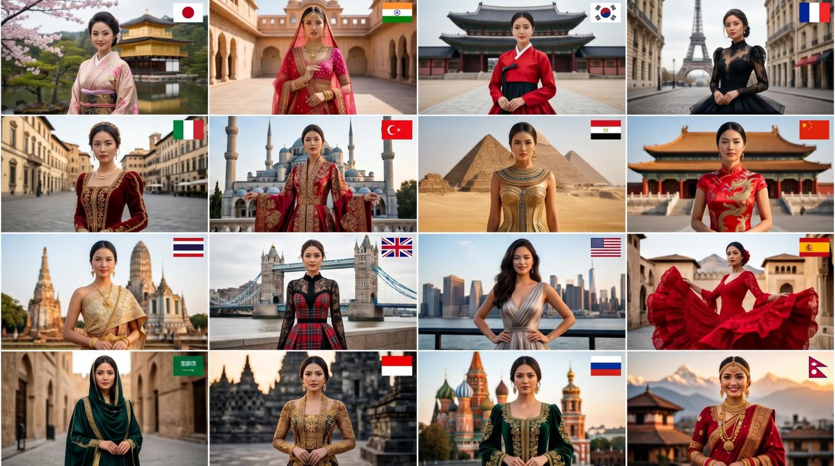 Global Luxury Fashion Grid Collage