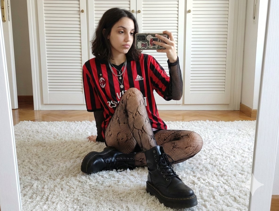 Edgy Mirror Selfie Style