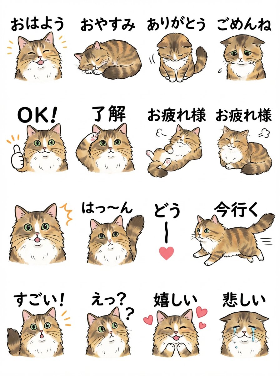 Cat LINE Stickers Tutorial Guide
