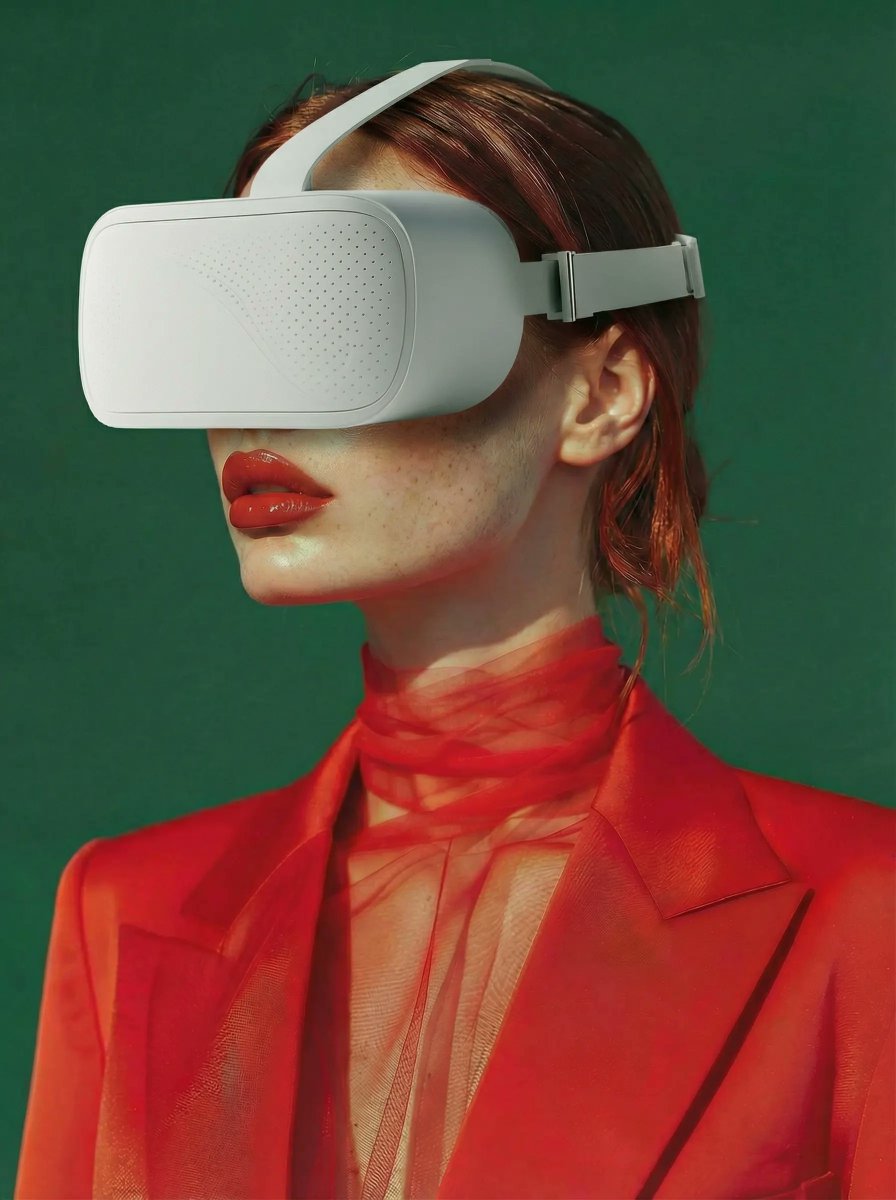Model Wearing VR Headset
