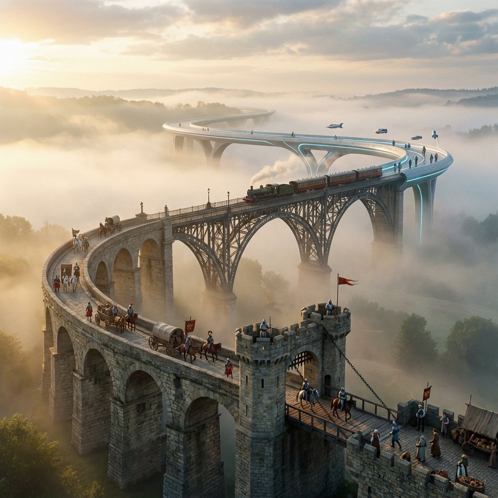 Cinematic Bridge Through Time
