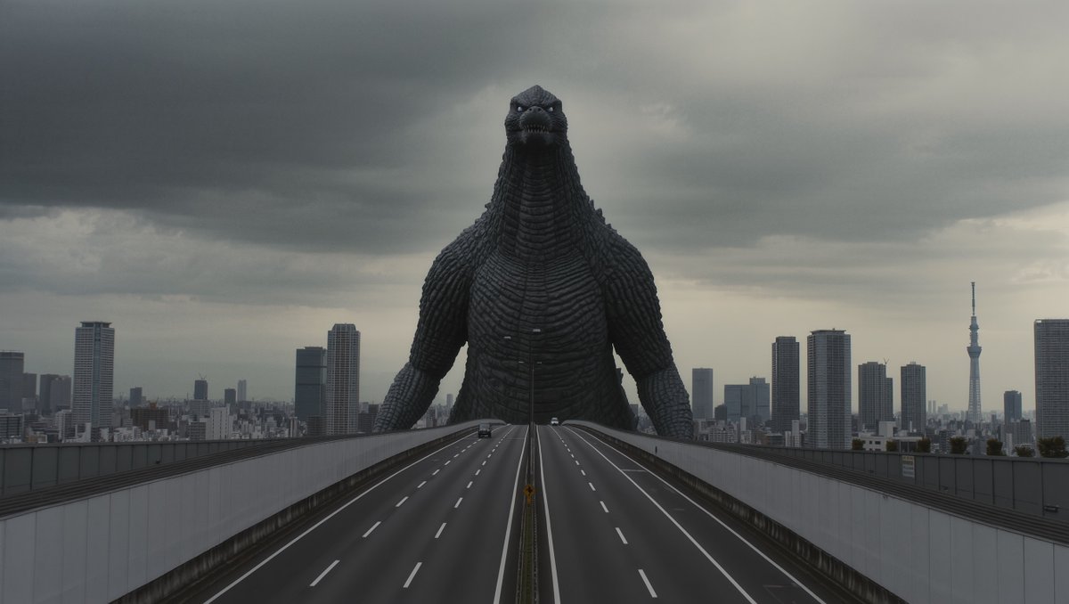 Godzilla Attacks Tokyo Streets
