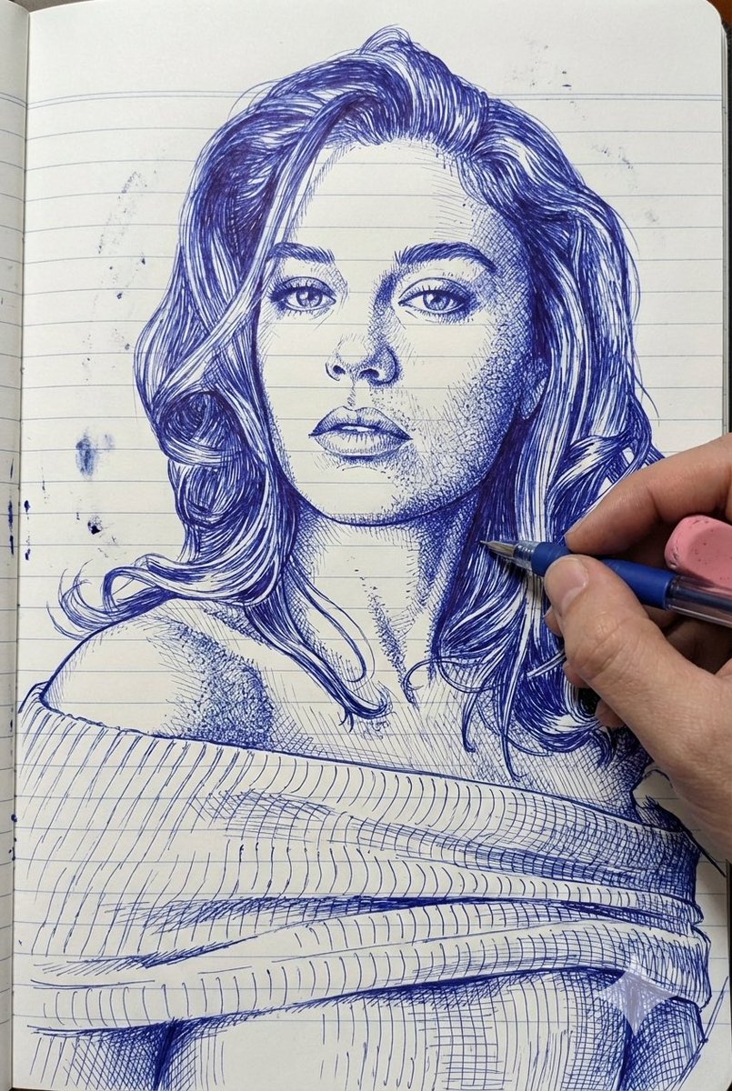 Hand-Drawn Portrait Line Art
