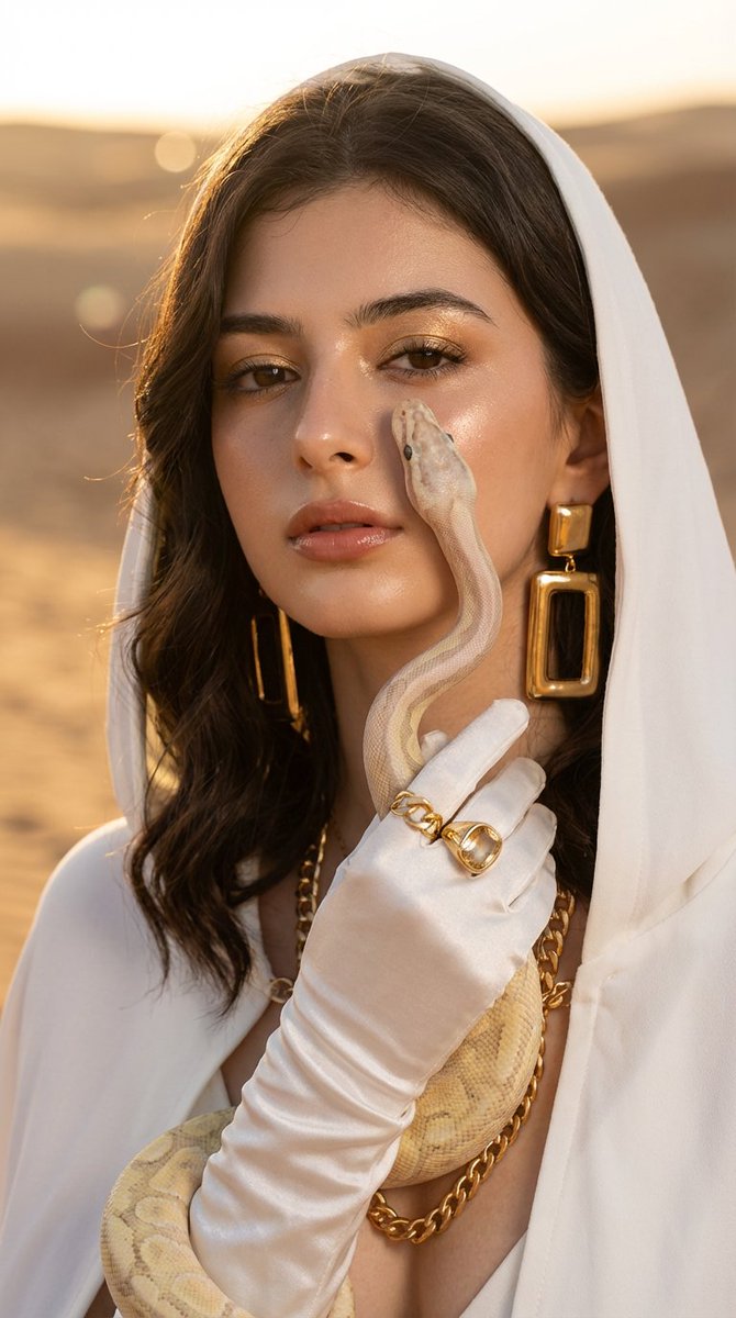 Desert Python Fashion Portrait
