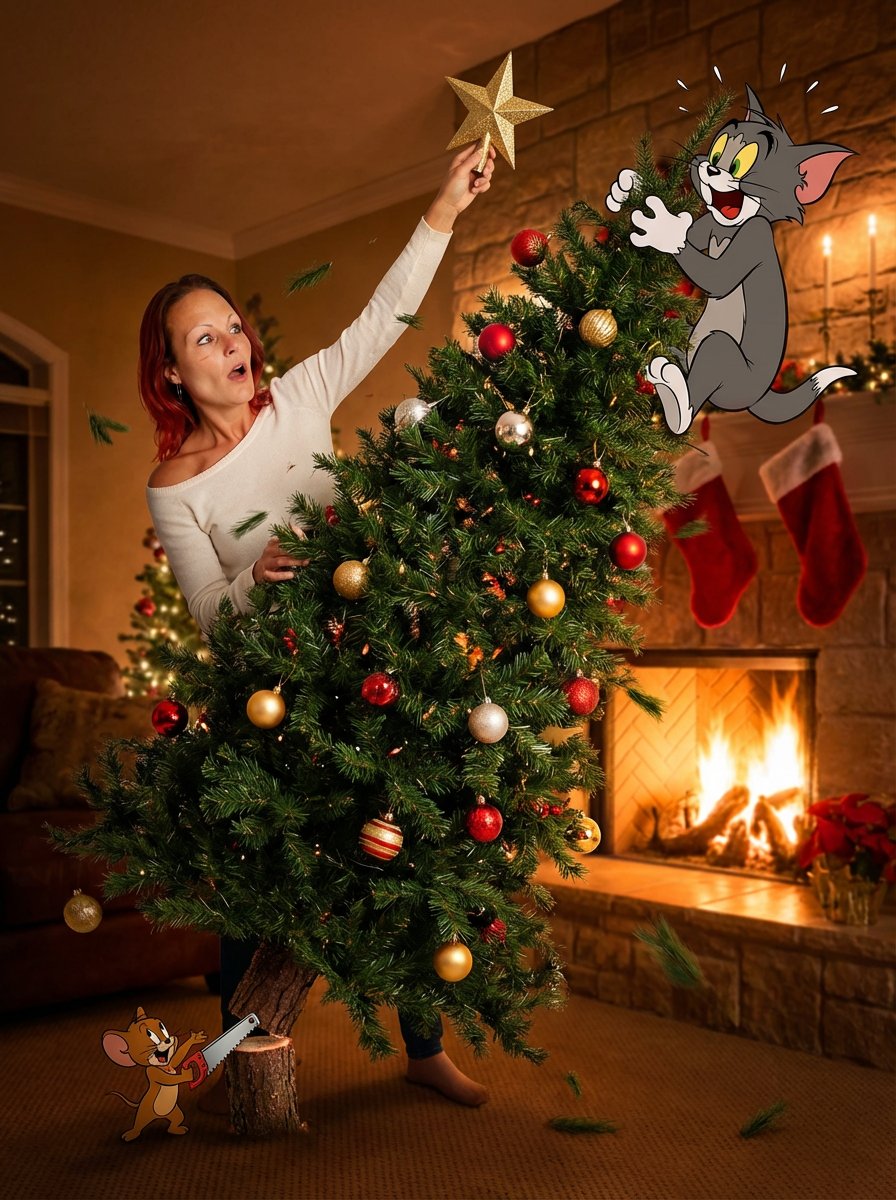 Christmas Tree Disaster Freeze Frame