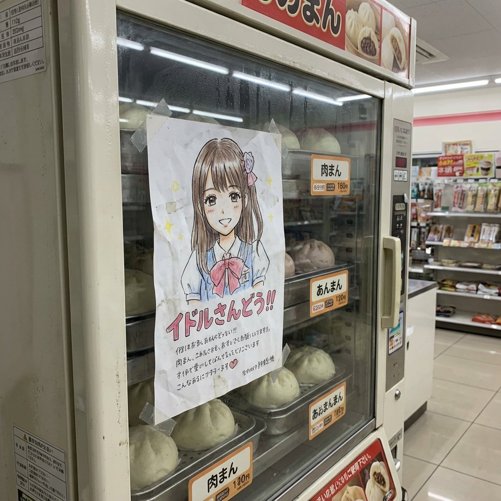 Idol Flyer on Steamed Bun Vending Machine