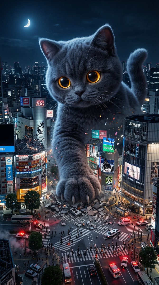 Adorable Plush Kaiju Cat Smashes Tokyo