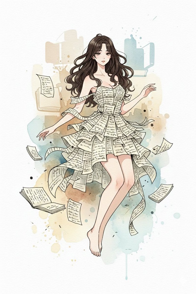Floating Book-Paper Dream Girl
